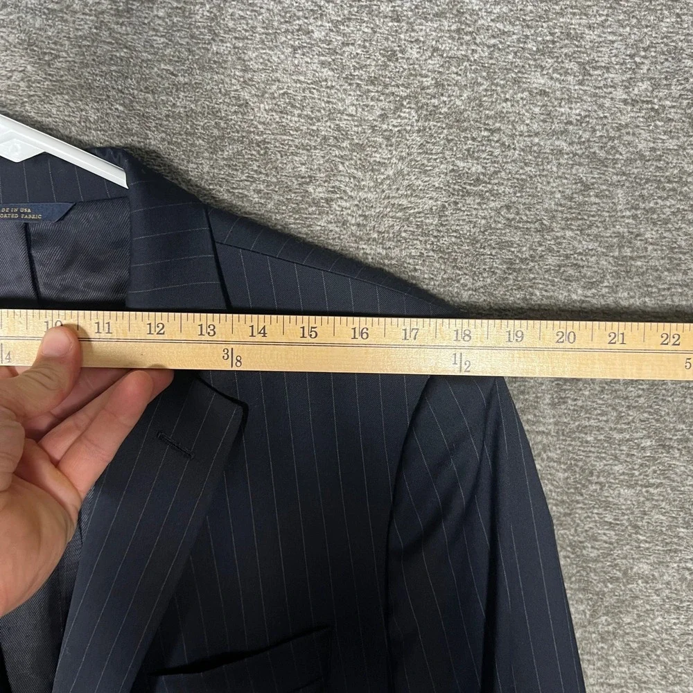 Brooks Brothers 1818 Fitzgerald‎ Pinstripe Wool Blazer Mens 44R Estrato Fabric